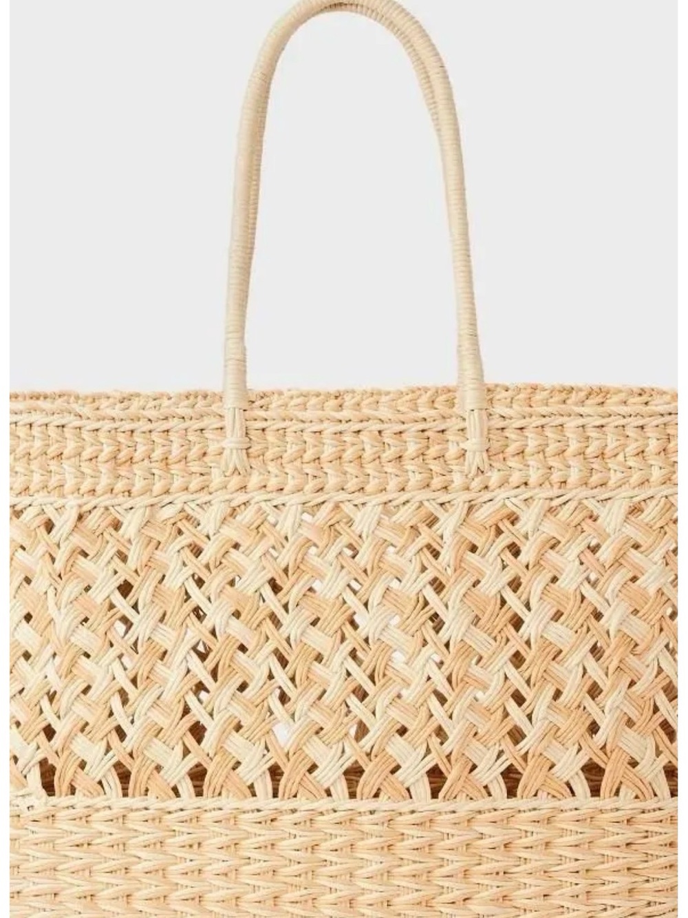 Shade & Shore Woven Tote in Beige and Tan